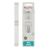 KnitPro Nova Cubics aiguilles à tricoter sans bouton – aiguilles à double pointe 12,5 cm x 3 mm, lot de 5