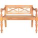 Banc Batavia 98 cm bois d'acajou massif marron clair