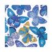 Caspari Vlinders Blauwe Luncheon Servetten - 20 stuks