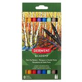 Derwent Academy Twin Tip Markers, Set van 8, Fijn & Borstel, 98206