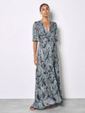 Apricot Maxijurk van bloemenprint chiffon met glans
