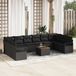 Maison Exclusive - Set de 11 coussins de banc de jardin, noir, en polyrotin