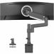 VIVO Premium aluminium enkele scherm pneumatische veer monitor arm bureau mount standaard met verlengpaal | Past op één scherm tot 35 inch (STAND-V101GT)