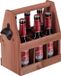 Merkloos Relaxdays Bierdrager Hout - Flesopener - 6 Flessen - Bruin
