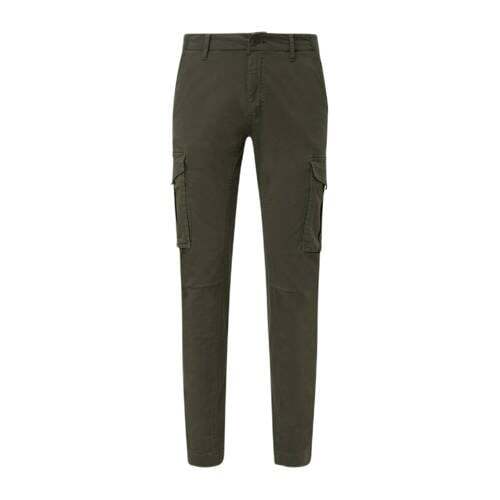 Q/S by s.Oliver Q/S by s.Oliver slim fit cargo broek donkergroen