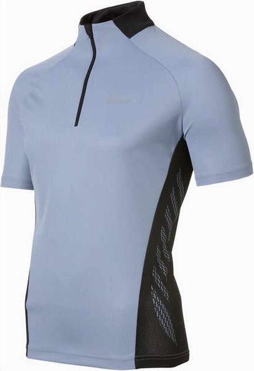 ODLO Action short sleeve 1/2 zip fietsshirt I lichtblauw - S