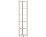 Vicco Bivio Hoekrek – 29 x 163.5 cm met 6 opbergvakken Blanc/pin