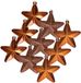 Decoris kersthanger sterren - 12x st - kaneel bruin - 7 cm - kunststof