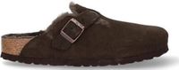Birkenstock Boston Suede Shearling Narrow Mocca Dames Schoenen Maat 38