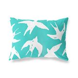 BonaMaison Turkoois-Wit Decoratieve Kussensloop, Kussenhoezen Bank, Decoratieve Kussenhoesjes, Kussensloop; Sofa, Slaapkamer, Kantoor, Auto 45x60 Cm - Ontworpen en vervaardigd in Turkije