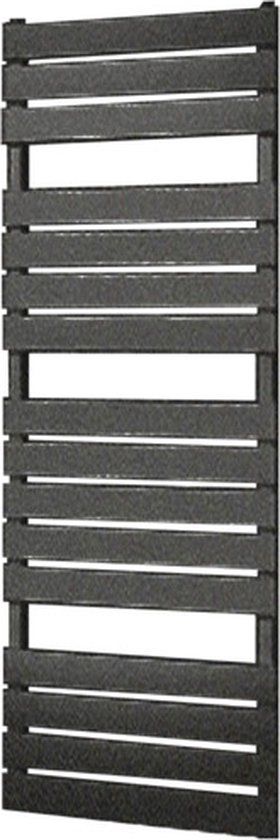 Plieger Genua Designradiator - Handdoekradiator - 152x55cm - 800W - Zwart grafiet