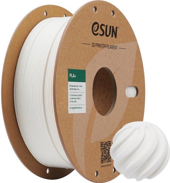 eSun PLA+ Melkwit / Milky white - 1 kg - 1.75 mm - 3D printer en 3D pen filament