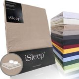 iSleep Perkal Kussenslopen (2 stuks) - 100% Perkal Katoen - 60x70 cm - Medium Beige