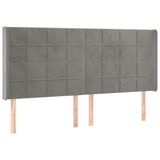 VidaXL Hoofdbord met randen Lichtgrijs 163x16x118/128 cm