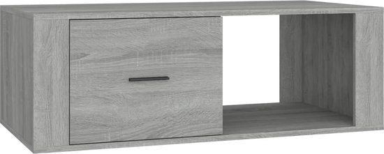 VidaXL Salontafel 100x50,5x35 cm bewerkt hout grijs sonoma eikenkleur