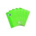 OXFORD 100050340 werkbladenblok school 5-pack A4 liniatuur 1 (1e klasse) 4-voudig geperforeerd lichtgroen werkblok schoolblok Kieserblock