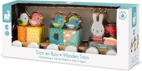 Janod Pure - Trein - Hout - Educatief spel - 3+ jaar