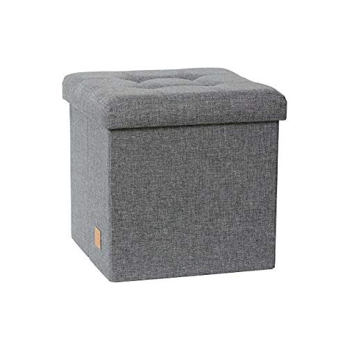 LOVE !T STORE !T Premium kruk met opbergruimte - grijs - 38x38x38 cm