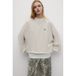 The New Society sweater met logo - beige