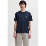 JACK & JONES ORIGINALS T-shirt met backprint donkerblauw