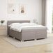 vidaXL Boxspringbed met matras met hoofdeinde Taupe 180 x 200 cm Stof