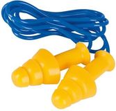 Kerbl Oordopjes met koord Blauw Geel