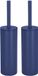 Spirella Luxe Toiletborstel met houder Cannes - 2x - bleu foncé - métal