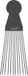 Sibel Metalen Kam voor Kroeshaar Model 1 - Metal Fork Hair Comb for Frizzy Hair