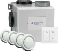 Itho Daalderop CVE-S eco fan ventilator box alles-in-1 pakket SE 325m3/h + vochtsensor + RFT auto + 4 ventielen - euro stekker