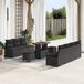 vidaXL Tuinbank Set 10-delig Zwart Polyrattan
