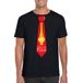 Bellatio Decorations Suck my Piek Zwart kerst T-shirt voor heren - Stropdas print M