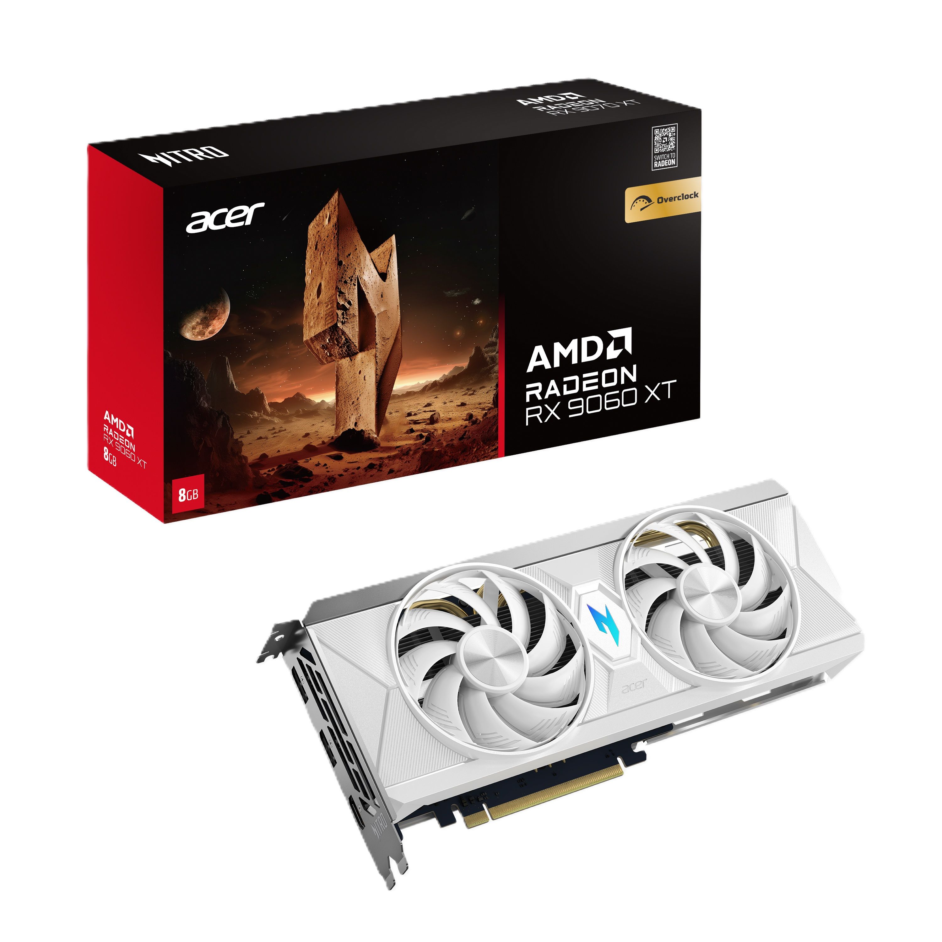 Acer Nitro AMD Radeon RX 9060 XT OC 8GB White Edition