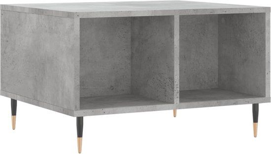 vidaXL Salontafel 60x50x36,5 cm Bewerkt Hout Betongrijs