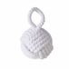 Boltze deurstopper knoop - 1.2 kilo - wit - jute - 23 x 15 cm