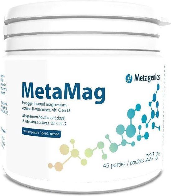Metagenics MetaMag - 227 gram - Perzik - Poeder