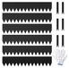 Bordure de jardin en acier - Galets d'herbe/bordure de parterre - Jeu de 6, à planter dans le sol, dimensions 102x20 cm, incluant 6 clips + gants, longueur totale 6,1 m - Noir