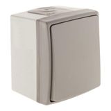 Zenitech - Waterdichte Drukknop IP55 - Eenvoudige Installatie Met Automatische Terminals - Geschikt Voor Binnen En Buiten Gebruik - Waterbestendig - Grijs
