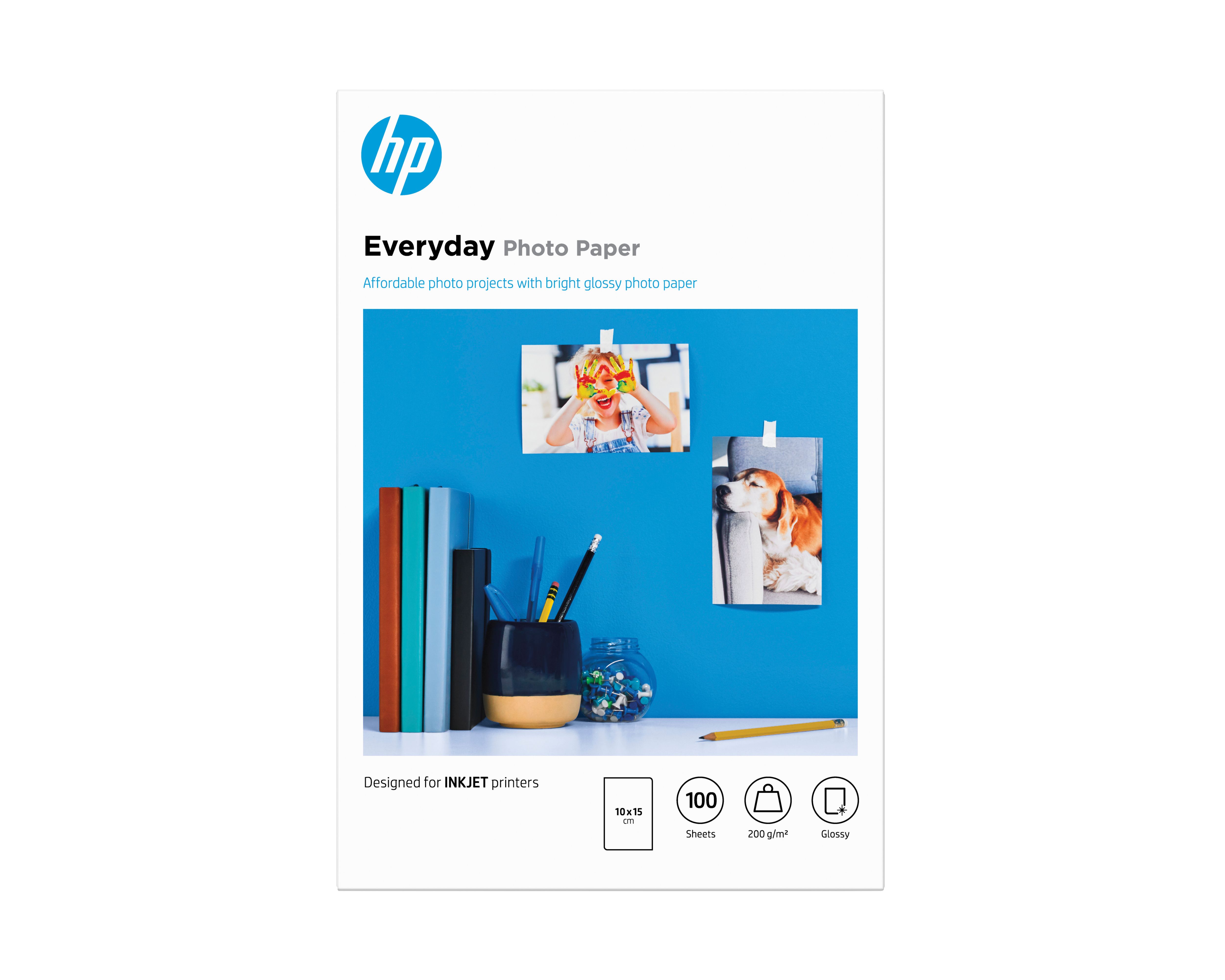 HP Everyday Glanzend Fotopapier - 10x15cm - 200g - 100 Vel