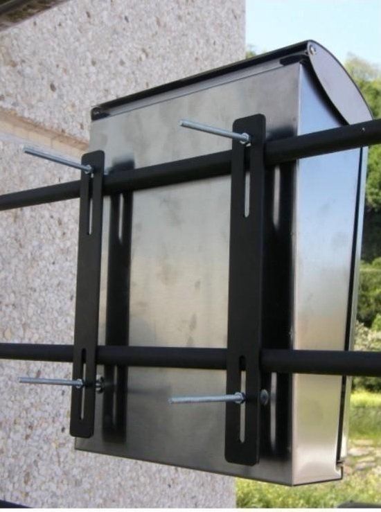 Hardbrass Hekmontage Brievenbus Zwart Metaal Pakketbrievenbus