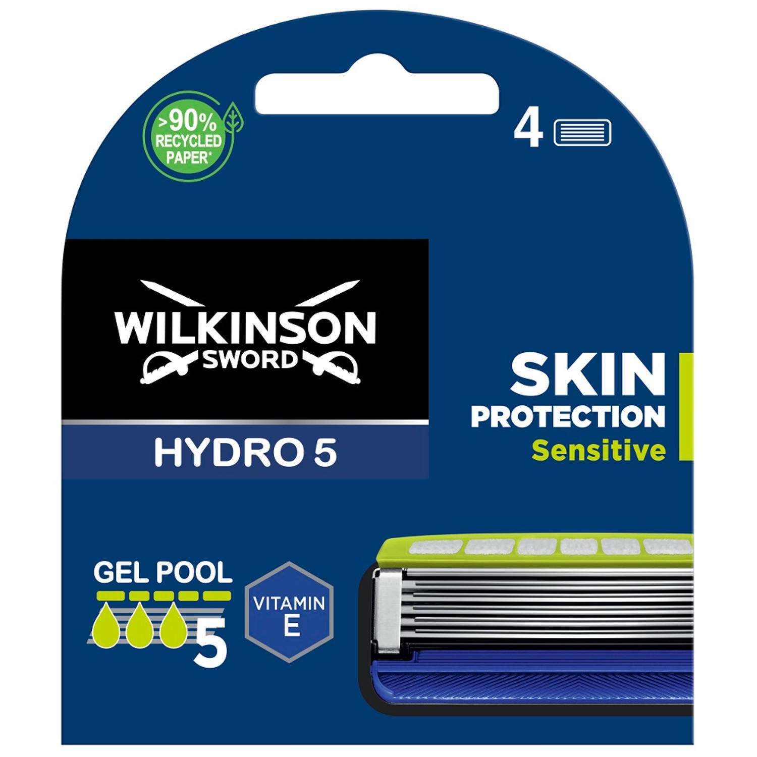 Wilkinson Sword Hydro 5 Scheermesjes Skin Protection Sensitive 4 stuks