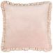 Wylder Solene Ruffle Mat Fluweel Polyester Gevuld Kussen - Roze - 45x45cm