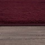TT Home Vloerkleed Woonkamer Rood 80 cm Vierkant Wasbaar & Hoogpolig | Modern & Zacht Vloerkleed, Onderhoudsvriendelijk & Antislip, Ideaal Voor Woonkamer, Slaapkamer, Kinderkamer & Hal