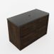 Saniclass Holz Frame Badkamermeubelset - 100x45x63cm - Noche basalten wastafelblad gepolijst (zwart) - zonder kraangat - 2 lades - mat eiken charcoal (hout) SW1578598/SW728236