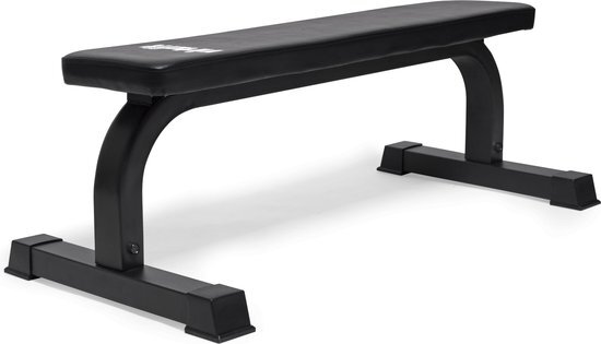 VirtuFit Vlakke Fitnessbank - Zwart - Verstelbaar - 250 kg
