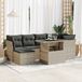 Maison Exclusive - Ensemble de meubles de jardin 7 pièces avec canapé et coussins, gris clair, en polyrotin