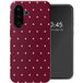 Selencia Hoesje - Geschikt voor Samsung Galaxy A57 (5G) - Backcover - Happy Dots Burgundy