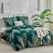 Ensemble de literie 3 pièces 220 x 240 cm avec motif de feuilles de palmier tropical