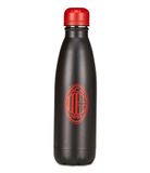 Seven Milan thermosfles, zwart, temperatuurbestendigheid tot 24 uur, drinkfles voor school en vrije tijd, jongens, voetbal, Zwart, modern