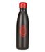 Seven Milan thermosfles, zwart, temperatuurbestendigheid tot 24 uur, drinkfles voor school en vrije tijd, jongens, voetbal, Zwart, modern