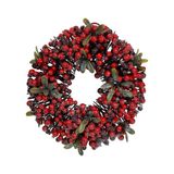 Mansion Atmosphere couronne baies rouges plastique ø45cm